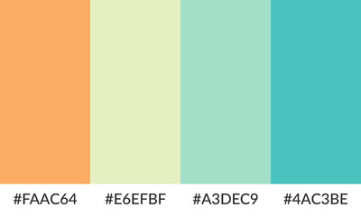 Abstract color palette banner versatile collection of shade and swatch