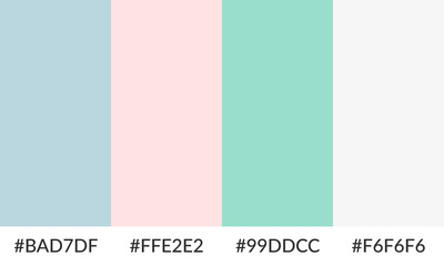Abstract color palette banner versatile collection of shade and swatch