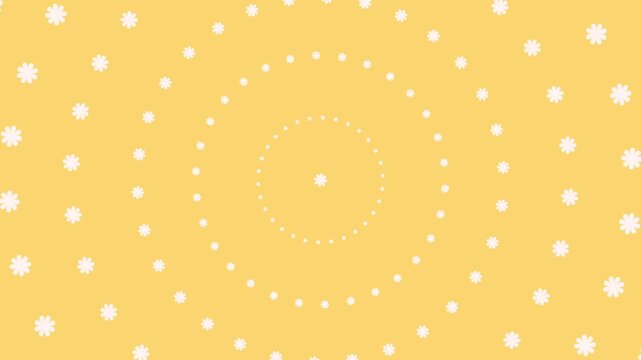 Sweet Whimsical Spinning Floral Spiral Background