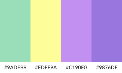 Abstract color palette banner versatile collection of shade and swatch