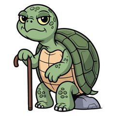 Obraz premium Turtle Funny animal cartoon vector art
