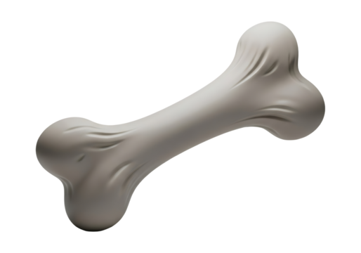 Isolated Cream Colored Dog Bone Chew Toy a Yummy Pet Treat in Minimalist Black Background Suitable for Animal Companions and Veterinary Use - Powered by Adobe