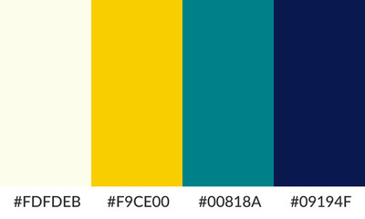 Abstract color palette banner versatile collection of shade and swatch