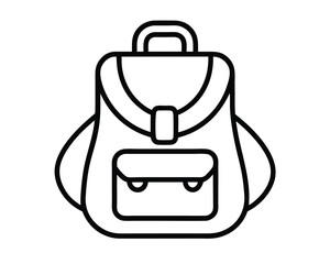 Hiking Backpack Style Icon on White Background A Versatile Outdoor Gear Illustration