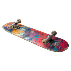 Colorful Retro Skateboard from the 1980s for Vintage Enthusiasts