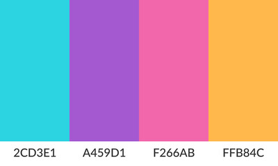 Abstract color palette banner versatile collection of shade and swatch