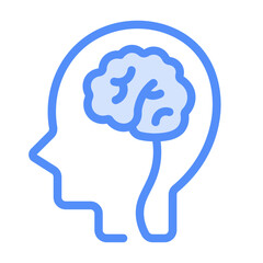 thinking icon with linear color style