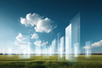 ultrabright automotive screen displaying ar map with blurred white text bars