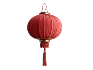 Elegant Red Lantern with Tassel, Perfect for Festive Decorations