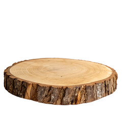 A cross section of a log showing tree rings isolated on a transparent background png