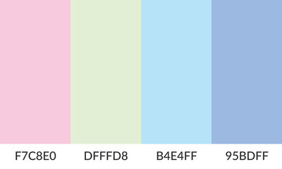 Abstract color palette banner versatile collection of shade and swatch