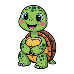 Fototapeta premium Turtle Funny animal cartoon vector art