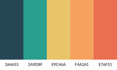 Abstract color palette banner versatile collection of shade and swatch