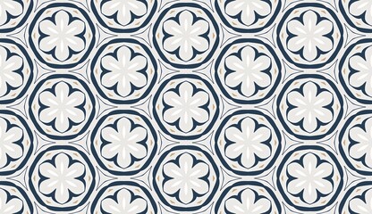 Seamless damask and floral pattern with elegant vintage flower ornament elements for wallpaper and decoration design