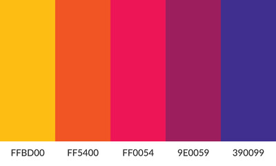 Abstract color palette banner versatile collection of shade and swatch