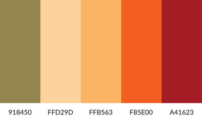 Abstract color palette banner versatile collection of shade and swatch