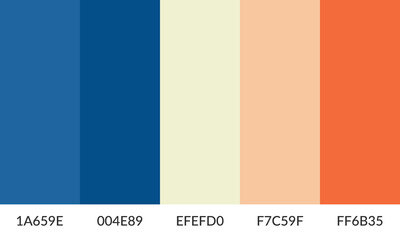 Abstract color palette banner versatile collection of shade and swatch