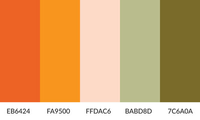 Abstract color palette banner versatile collection of shade and swatch