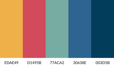 Abstract color palette banner versatile collection of shade and swatch