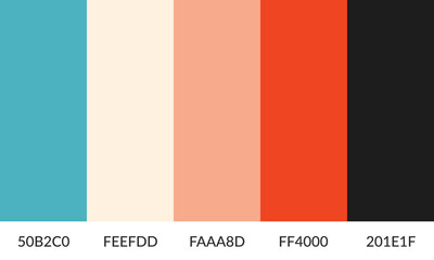 Abstract color palette banner versatile collection of shade and swatch