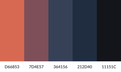 Abstract color palette banner versatile collection of shade and swatch