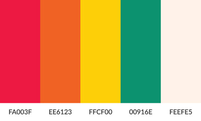 Abstract color palette banner versatile collection of shade and swatch