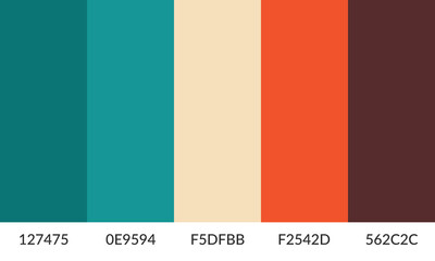 Abstract color palette banner versatile collection of shade and swatch