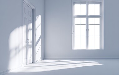 Fototapeta premium A sun-drenched, minimalist room