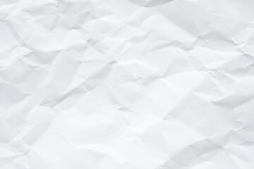Abstract white crumpled and creased recycle paper texture background