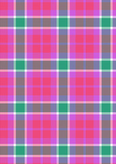 Fototapeta premium A soft pink seamless plaid fabric pattern with a checkered tartan design and a pastel pink background