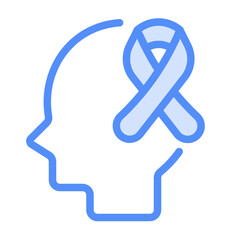 mental health icon with linear color style