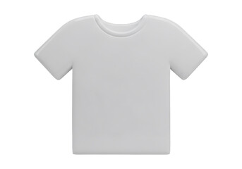 Naklejka premium White Short Sleeve T-Shirt Isolated On Transparent Background Classic Crew Neck Design for Apparel Mockup