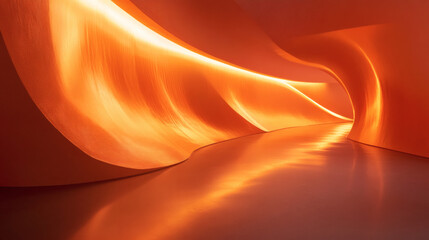 Obraz premium Warm, glowing interior architectural design.
