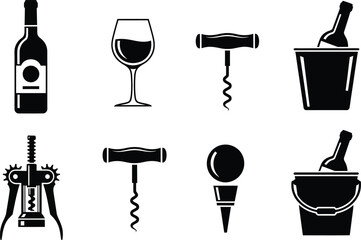 Collection of wine accessories and tools