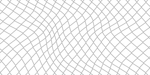 Black mesh net for goal on a white background