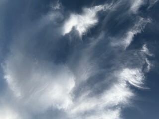 Fototapeta premium Sky with fantastic clouds, fantastic heavens background