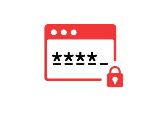 Cyber sequrity password protection illustration