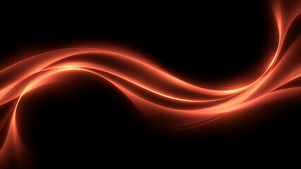 Rose Gold Wave Glow on Black