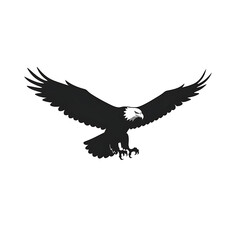Fototapeta premium Eagle Silhouette: Majestic Bird of Prey in Flight