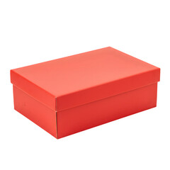 Red Shoe Box, Isolated on White or Transparent Background
