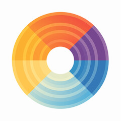 Obraz premium A smooth gradient shifting through three retro decades’ colors.