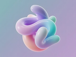 Abstract morphing fluid metal blob pulsating in space. Liquid 3d shape Abstract Torus Shape with Iridescent Colors and Soft Lighting A Mesmerizing Blend of Form and Light