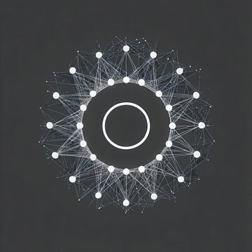 network node circle logo digital web and blockchain concept