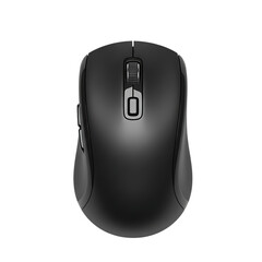 Modern computer mouse with scroll wheel isolated on transparent background