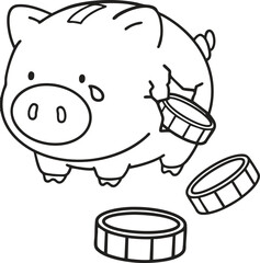 piggy bank with money