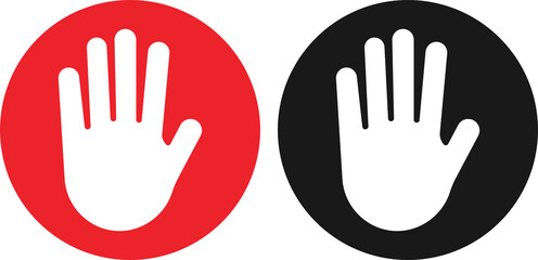 red hand print