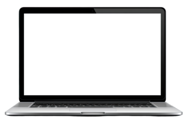 Laptop with blank screen