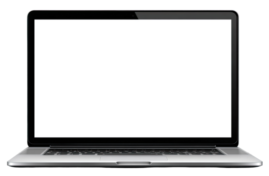 Laptop with blank screen