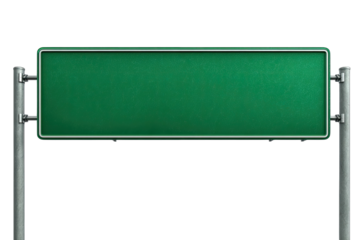 Empty green highway sign (2)