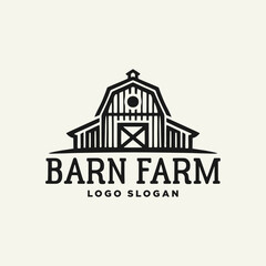 Barn Farm vintage logo design